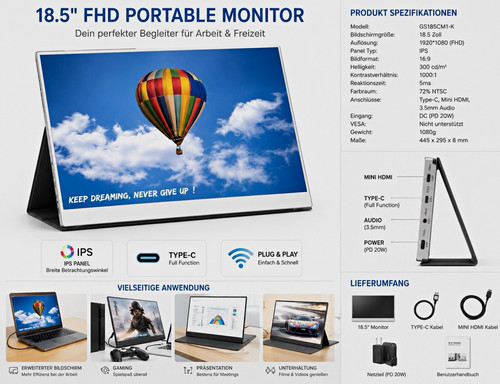 Zoll tragbarer ips - 18,5,