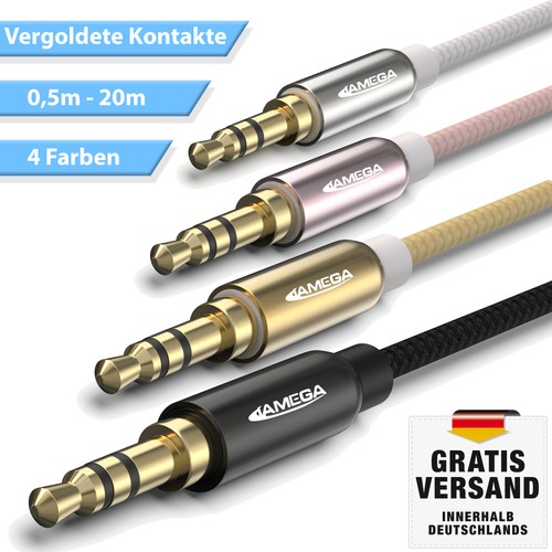 Aux kabel 5mm klinke - aux, klinke-stecker